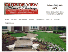 Tablet Screenshot of outsideviewbrickpaving.com